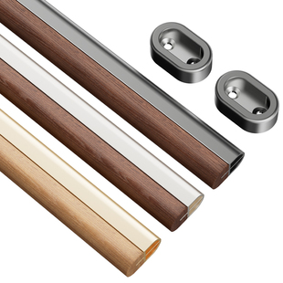 加厚衣柜挂衣杆横杆加厚挂杆柜子衣架杆实木质衣通杆固定五金配件