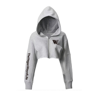 VWL短款连帽开衫卫衣女ins潮运动修身显瘦甜酷风春秋季