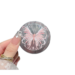 带镜子蝴蝶磁吸支架手机气囊伸缩折叠镜面背贴扣网红女补妆化妆高档羽纱MagSafe强磁引磁圈吸盘高级桌面垫壳