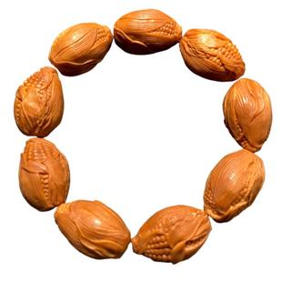 玉米天然橄榄核手串男款文玩手把件男士素核原籽雕刻核雕精雕女士