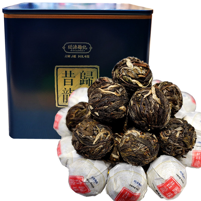 昔归生普龙珠普洱生茶古树茶罐装