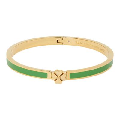 katespade绿色桃心花朵手镯女