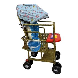 夏季宝宝竹藤推车轻便婴儿仿藤推车小孩儿童竹子小推车藤椅藤编车