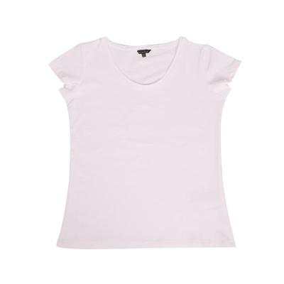 现货高端经典款纯白色t恤V领不透