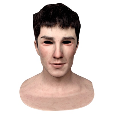 演出头套网红道具搞笑男士仿真帅哥易容扮演人脸面具直播全脸定制