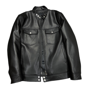 三合一可拆鹅绒内胆！琎口山羊皮秋冬男士时尚机车真皮皮衣皮羽绒