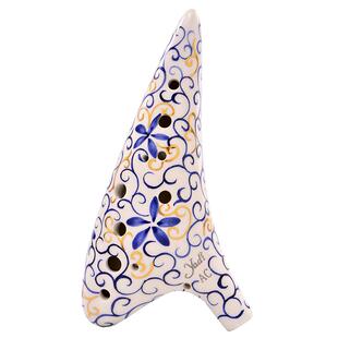 【yadi/雅的】青花瓷陶笛12孔AC调十二孔陶笛中音CFG陶笛初学专业