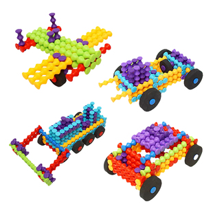 儿童益智竹节棍积木玩具男孩5拼装拼搭榫卯结构3男童4幼儿园diy2