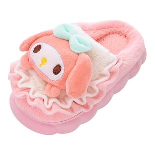 2026新款儿童可爱棉拖鞋冬季女童公主居家加厚保暖库洛米包跟棉鞋