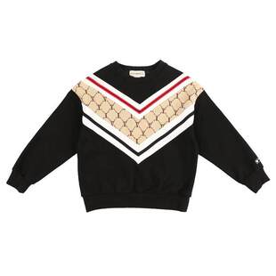 IVY HOUSE常春藤儿童男女童装春秋季款 经典老花拼接卫衣运动休闲