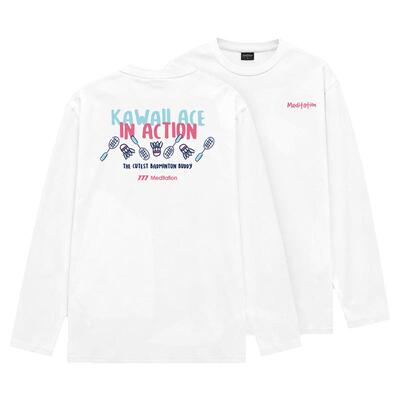 韩国2026春夏meditation新品羽毛球服长袖男女同款运动速干上衣T