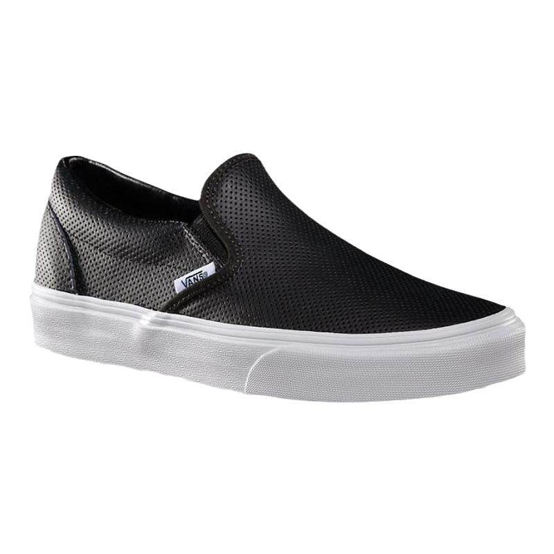 vans休闲风皮质透气套脚低帮鞋