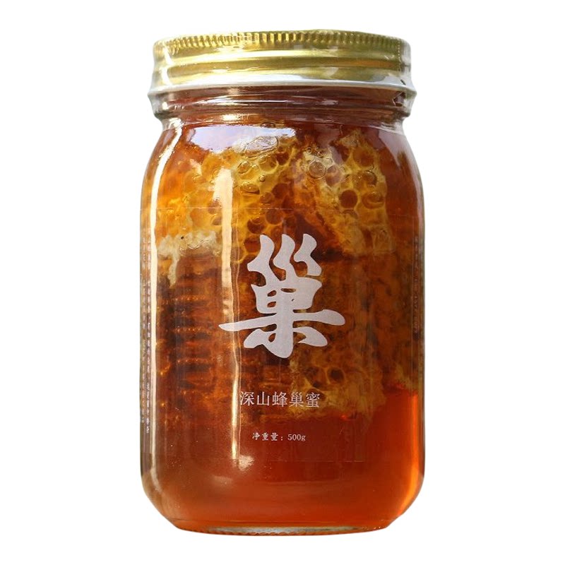 乡野深山天然蜂巢蜜500g