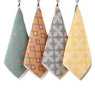 京韵纯棉毛巾挂式方巾柔软吸水成人家用儿童洗脸擦手全棉小毛巾