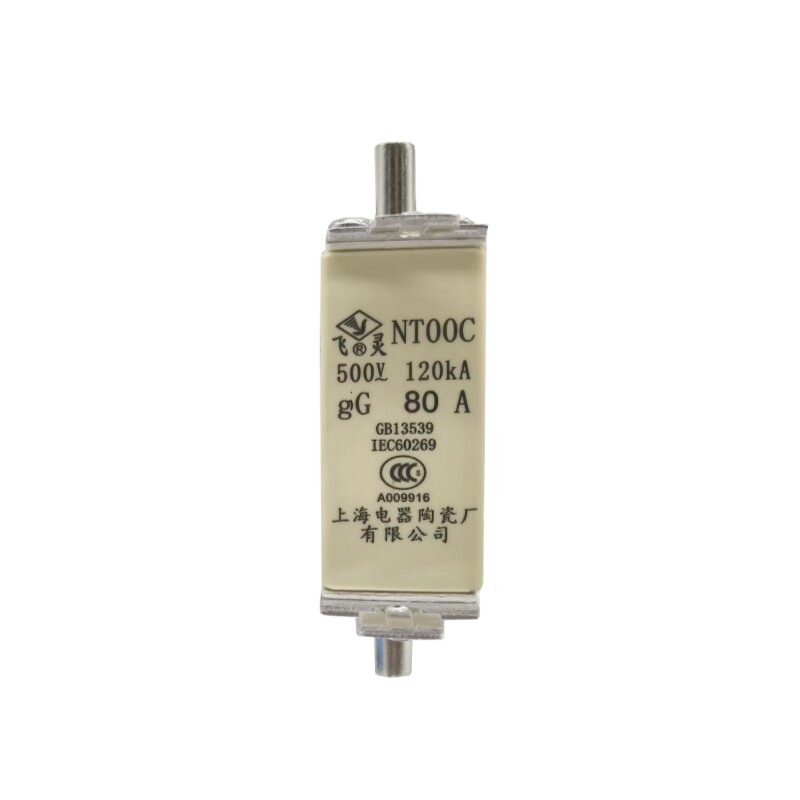 飞灵快速熔断器NTOOC NT00C-80A 500V熔芯100A160A上海电器陶瓷厂