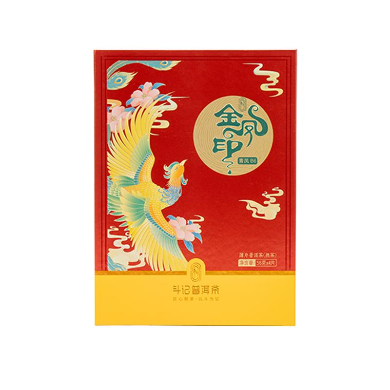 斗记茶叶2401金凤印礼盒装224克