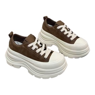 厚底小白鞋女2026春季新款内增高10cm轻便休闲时尚百搭松糕老爹鞋