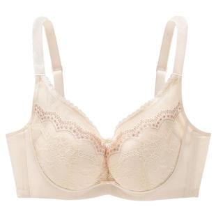 MYBODY商场同款内衣女大胸显小收副乳蕾丝性感薄网纱女士文胸胸罩