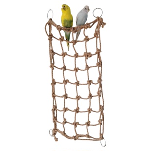 鹦鹉麻绳攀爬网大中小型鸟爬网编织爬绳宠物爬网摇网吊篮宠物用品