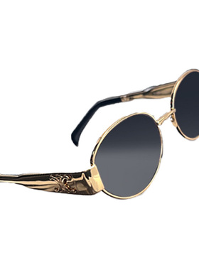 法式复古金属墨镜椭圆形太阳眼镜