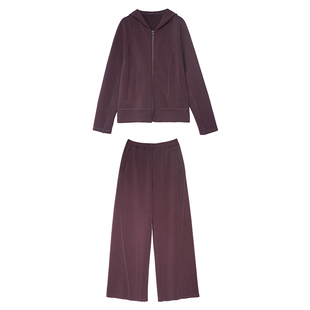 胖mm莫代尔舒适卫衣套装木子理想大码女装春季200斤休闲裤两件套