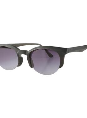 来而往手工打磨斜坡哑光立体半框太阳眼镜凸拱鼻梁牛角遮阳墨镜