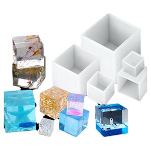 水晶滴胶正方体模具DIY滴胶模具2cm5cm干花硅胶立方体正方体球体