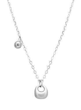 猫蛰S925银磨砂称心如意秤砣项链