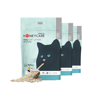 Honeycare猫砂好命天生净味豆腐猫砂2.6kg*3包除臭成幼猫低尘猫砂