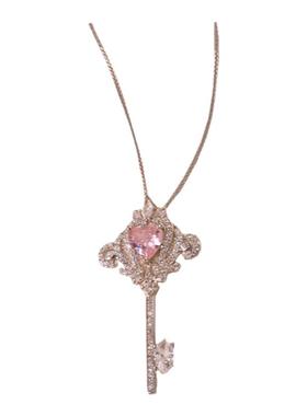 「幸运之钥」锆石钥匙纯银项链