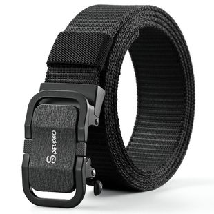 帆布皮带男士自动扣腰带商务休闲百搭韩版潮流学生新款合金结实