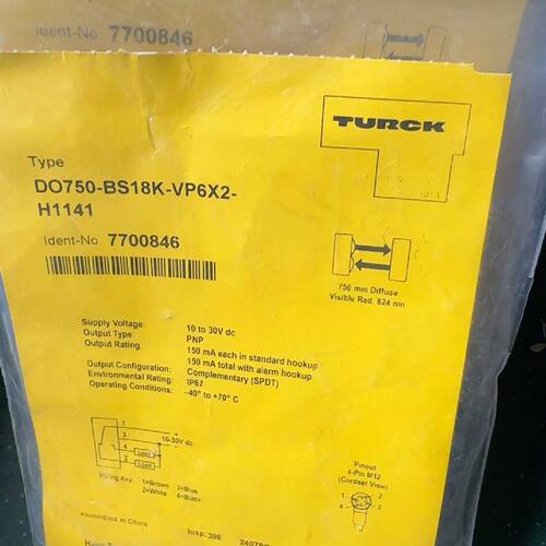 议价DO750-BS18K-VP6X2-H1141 图尔克 光电开关 工业传感器