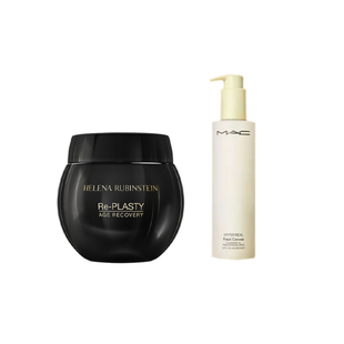 HR赫莲娜 黑绷带面霜 50ml+清透焕颜净妆油 200ml套装 提拉紧致