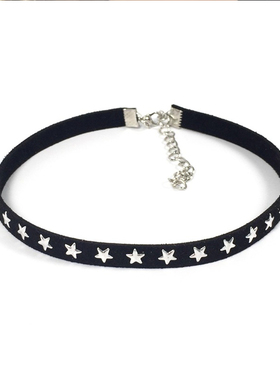美德拉风甜酷辣妹星星choker颈链
