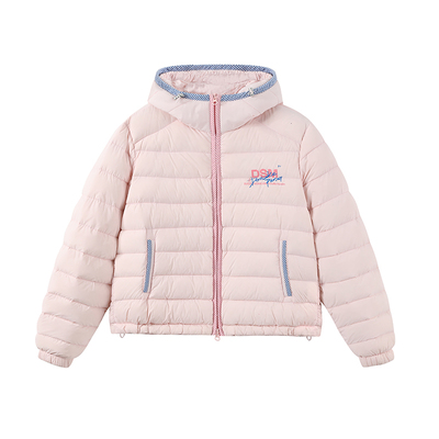 DSM格纹拼接排骨羽绒服DSM冬季通勤保暖外套上衣