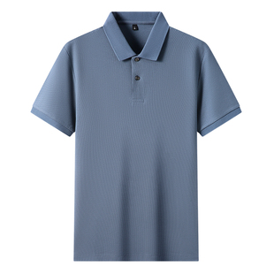 【凉感抑菌】罗蒙100%纯棉短袖t恤男翻领夏季POLO衫大码透气网眼T