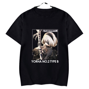 尼尔机械纪元2B小姐姐A2机械部队游戏周边短袖T恤衫男女半袖衣服