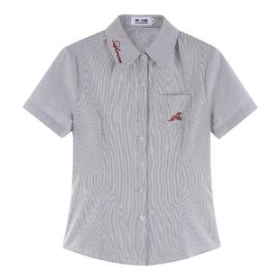 墨秋JK制服原创设计24℃收腰款衬衫日系校供感白色刺绣长袖衬衣女