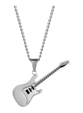 纯银999吉他创意项链男士潮嘻哈