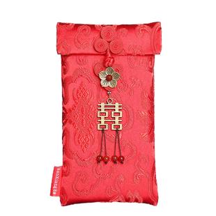 复古彩礼万元个性定制红包高档精致布艺幸运大号改口费利是封结婚