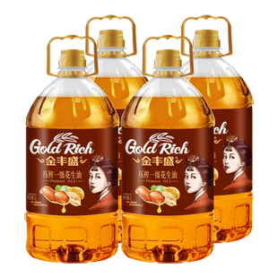 金丰盛物理压榨一级花生油5L*4桶浓香纯正食用油商用炒菜团购