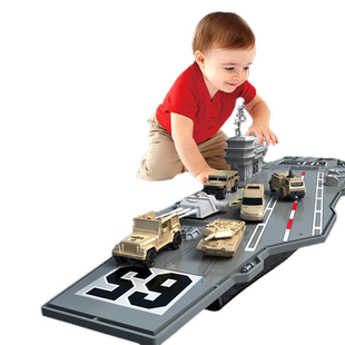 航空母舰拼装模型成品一体摆件塑料kt仿真大号船军舰儿童航母玩具