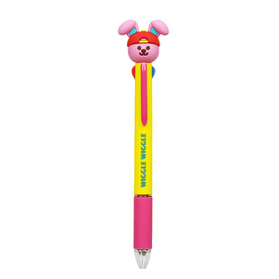 wiggle wiggle圆珠笔按压式0.7mm学生专用办公文具油笔四色IP彩笔