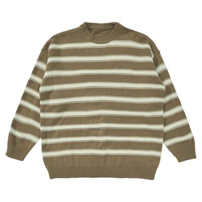 秋冬套头基础条纹毛衣针织衫上衣