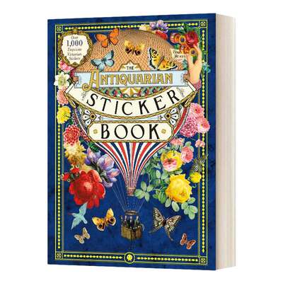 英文原版 Antiquarian Sticker Book 古董贴纸书 精装 英文版 进口英语原版书籍