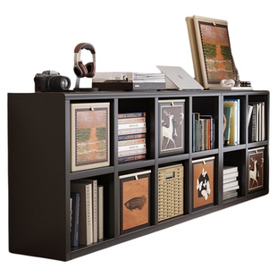 三梦钢制书架落地置物架卡莱克格子书柜转角靠墙自由组合收纳柜子