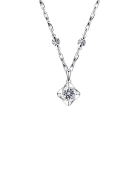 Luckyhive幸运草四叶草999银项链永恒礼盒生日礼物送女友闺蜜女生