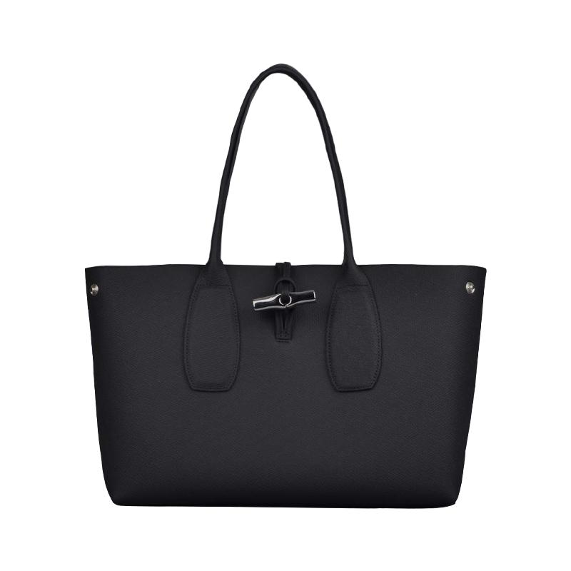 【自营】LONGCHAMP/珑骧女包大牛皮ROSEAU系列竹节比格包10060HPN