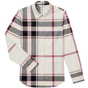 【经典格纹】Hazzys哈吉斯秋季合体版衬衣英伦长袖衬衫女时尚上衣