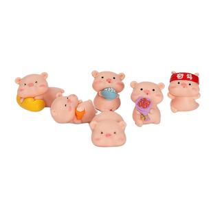 头号家！无聊了办公桌上摆一排奋斗小猪！公仔玩具摆件生日礼物